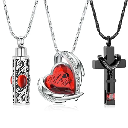 Stainless Steel Pet Memorial Ash Urn Pendant